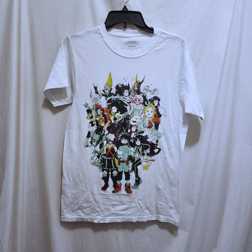 My Hero Academia Funimation White Anime Cast T-Shirt Mens Small Short Sleeve